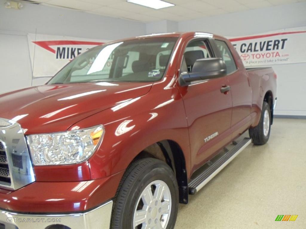 2009 Tundra Double Cab - Salsa Red Pearl / Graphite Gray photo #7