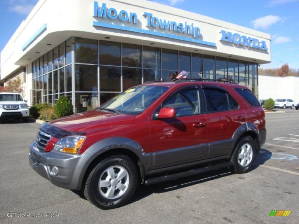 2007 Sorento EX 4WD - Radiant Red / Gray photo #1