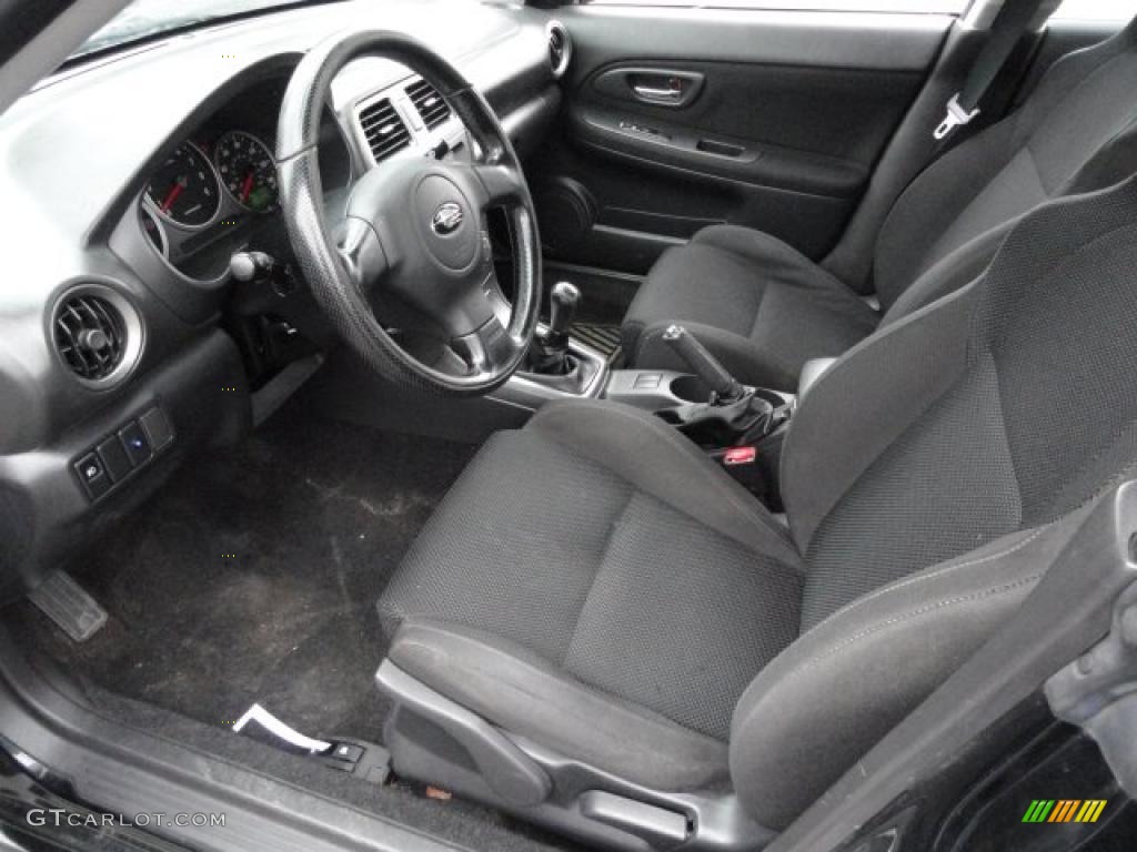 Black Interior 2005 Subaru Impreza WRX Sedan Photo #38991529