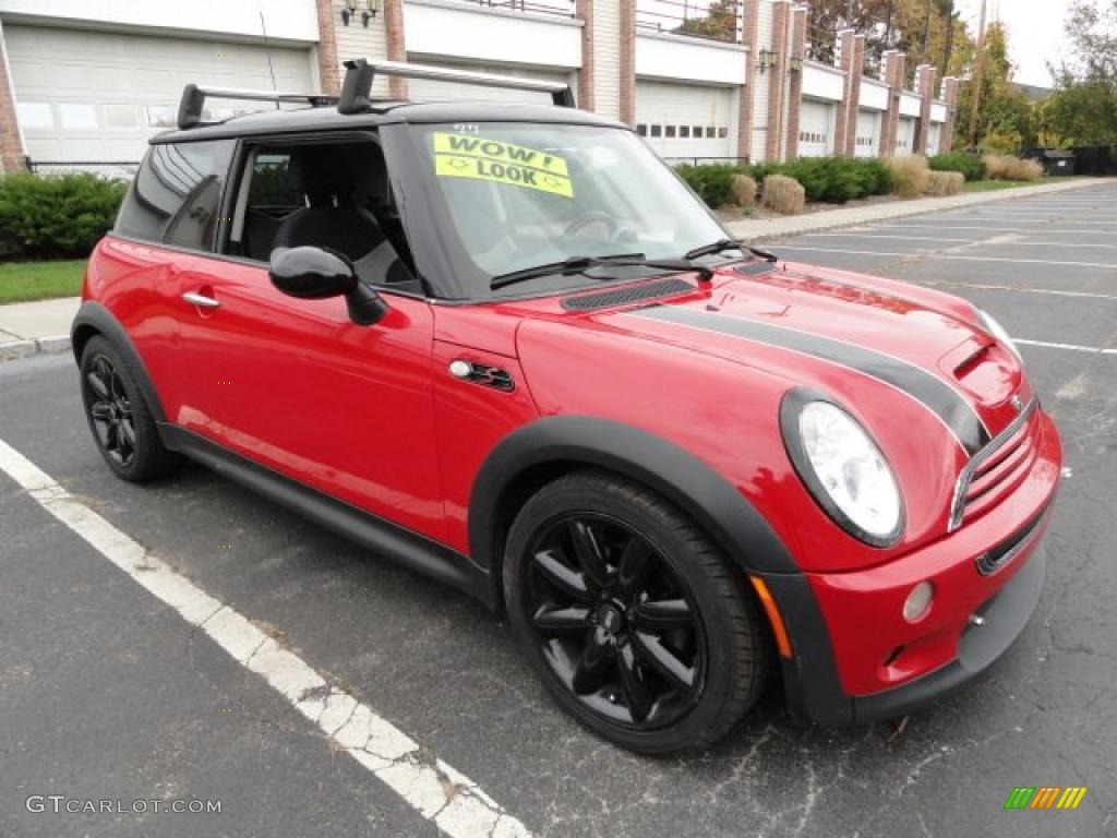 2003 Cooper S Hardtop - Chili Red / Space Grey/Panther Black photo #8