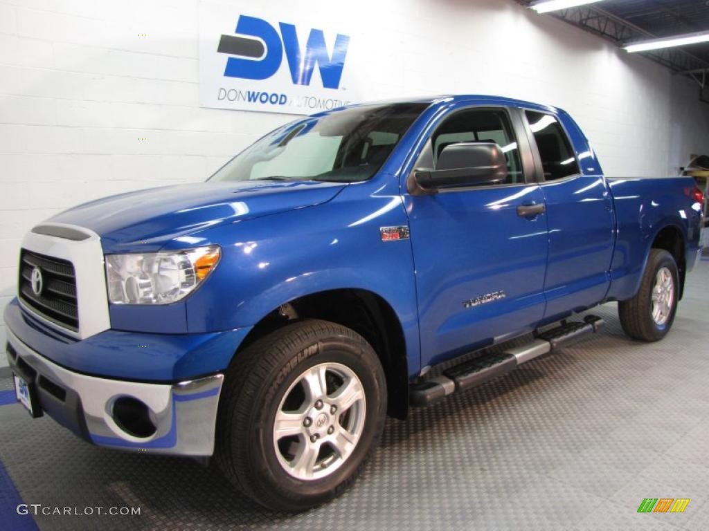 2008 Tundra SR5 Double Cab 4x4 - Blue Streak Metallic / Black photo #2