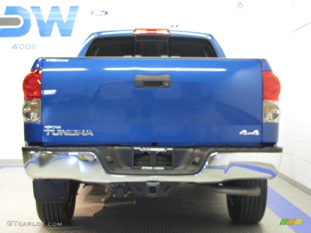 2008 Tundra SR5 Double Cab 4x4 - Blue Streak Metallic / Black photo #6