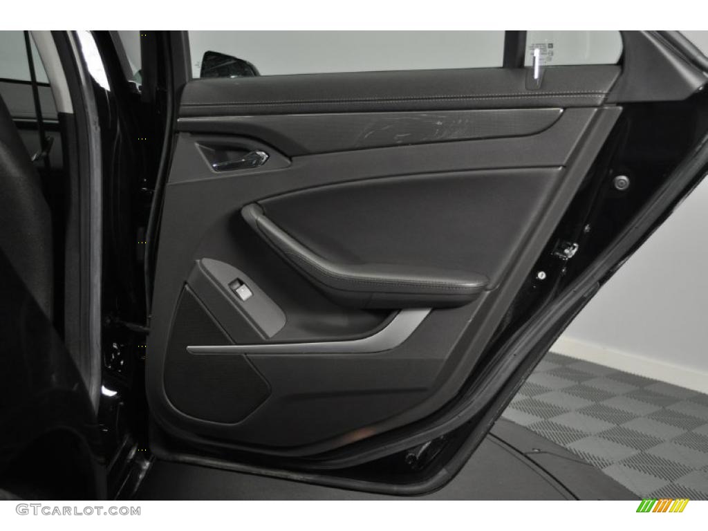2009 Cadillac CTS Sedan Ebony Door Panel Photo #38993485