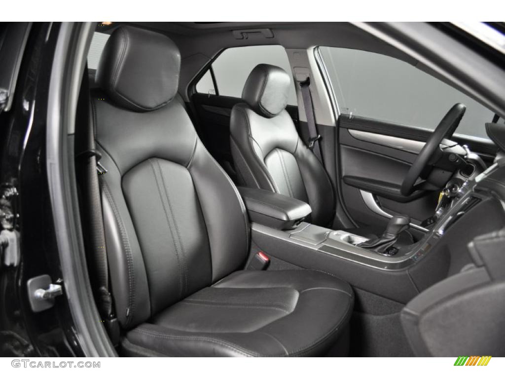 Ebony Interior 2009 Cadillac CTS Sedan Photo #38993577