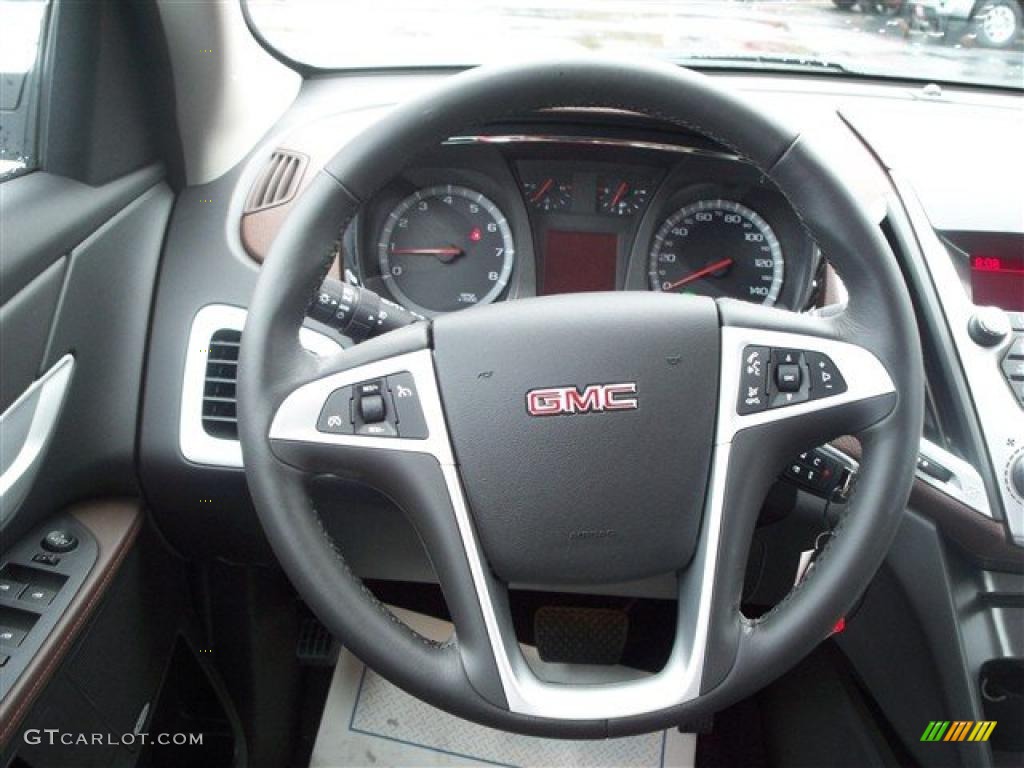 2011 GMC Terrain SLT Brownstone Steering Wheel Photo #38994998