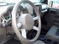 Dark Khaki/Medium Khaki 2010 Jeep Wrangler Sahara 4x4 Steering Wheel