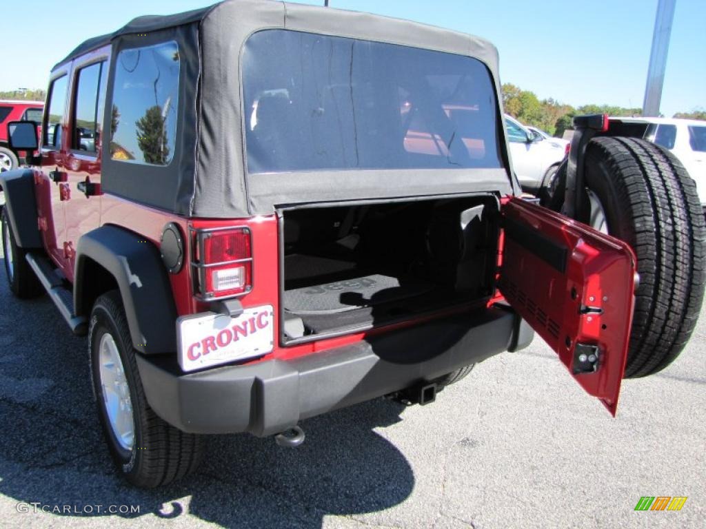 2011 Wrangler Unlimited Sport 4x4 - Flame Red / Black photo #13