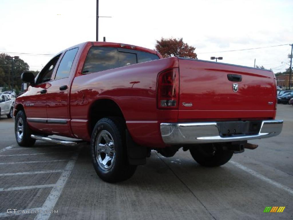 2005 Ram 1500 SLT Quad Cab - Flame Red / Dark Slate Gray photo #5