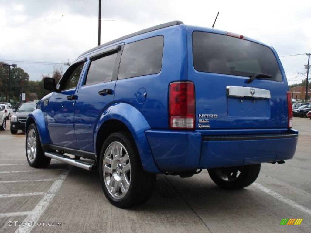2007 Nitro SLT - Electric Blue Pearl / Dark Slate Gray/Light Slate Gray photo #5