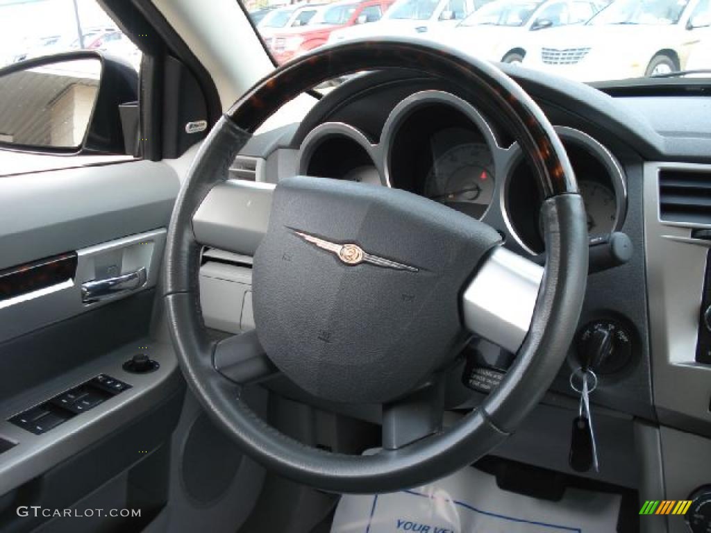 2007 Chrysler Sebring Limited Sedan Dark Slate Gray/Light Slate Gray Steering Wheel Photo #39001214