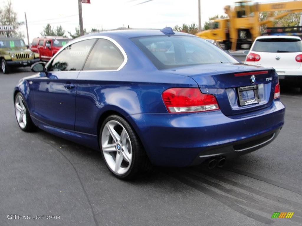 2008 1 Series 135i Coupe - Montego Blue Metallic / Black photo #5
