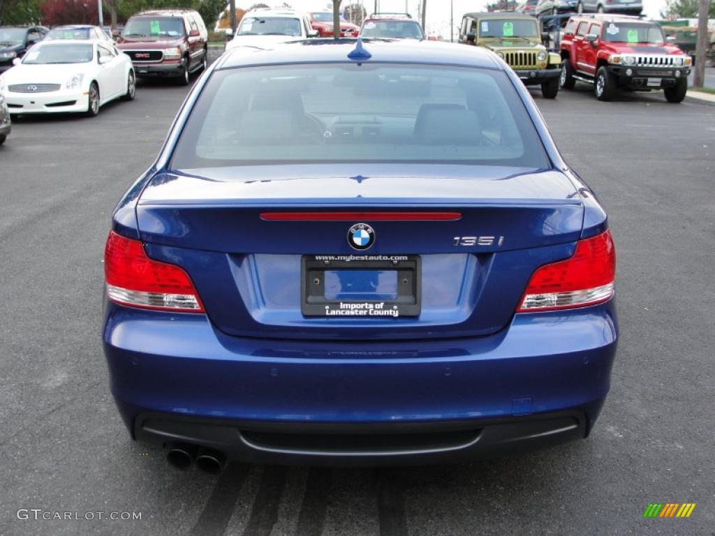 2008 1 Series 135i Coupe - Montego Blue Metallic / Black photo #6