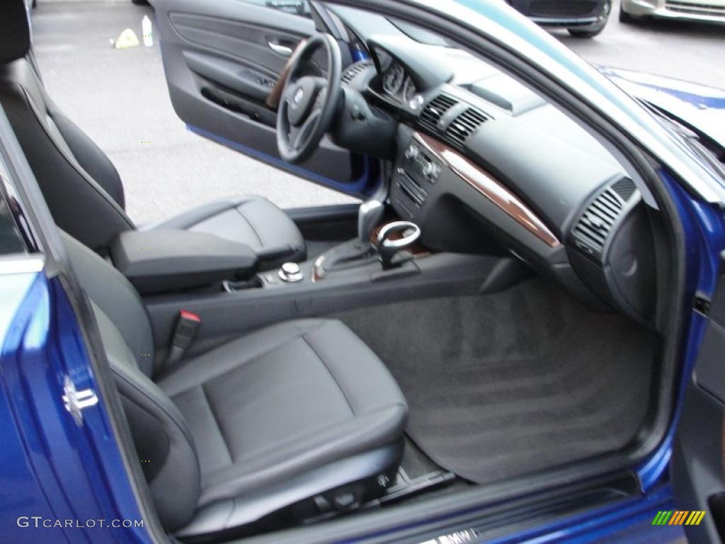 Black Interior 2008 BMW 1 Series 135i Coupe Photo #39002590
