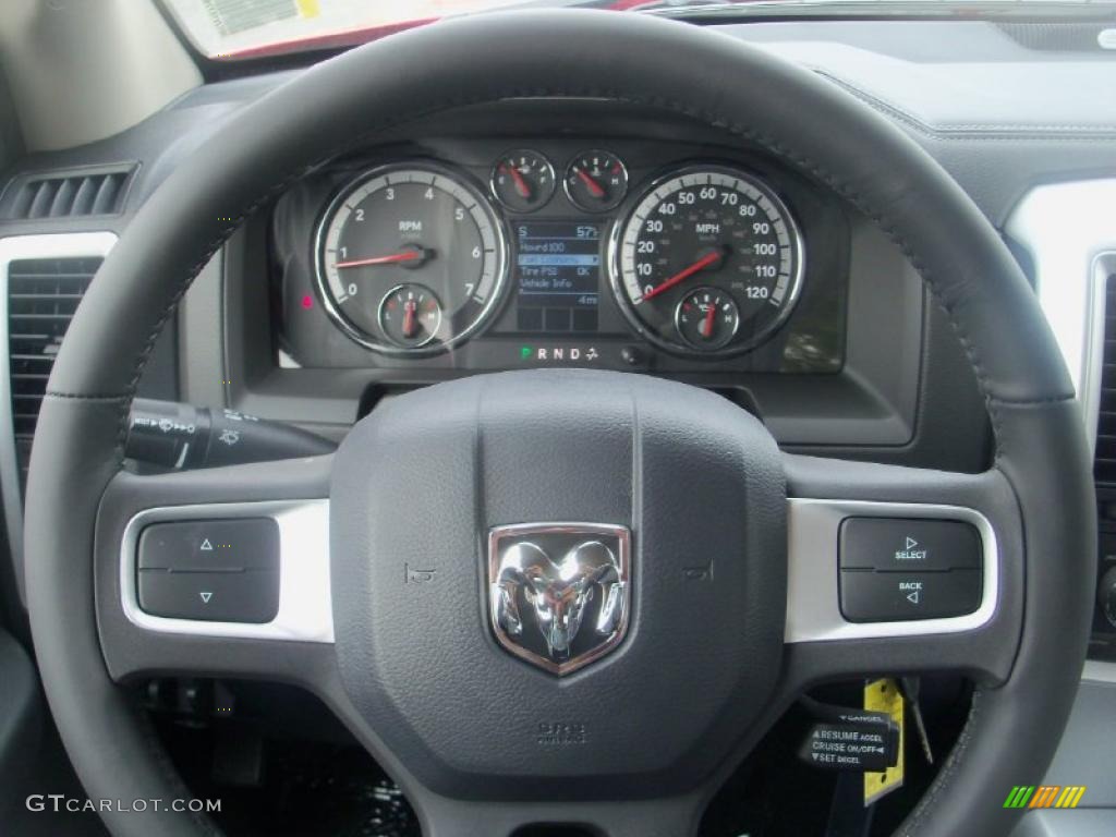 2011 Dodge Ram 1500 Sport Regular Cab 4x4 Dark Slate Gray Steering Wheel Photo #39006823