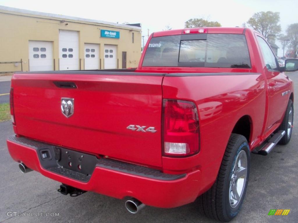 2011 Ram 1500 Sport Regular Cab 4x4 - Flame Red / Dark Slate Gray photo #13