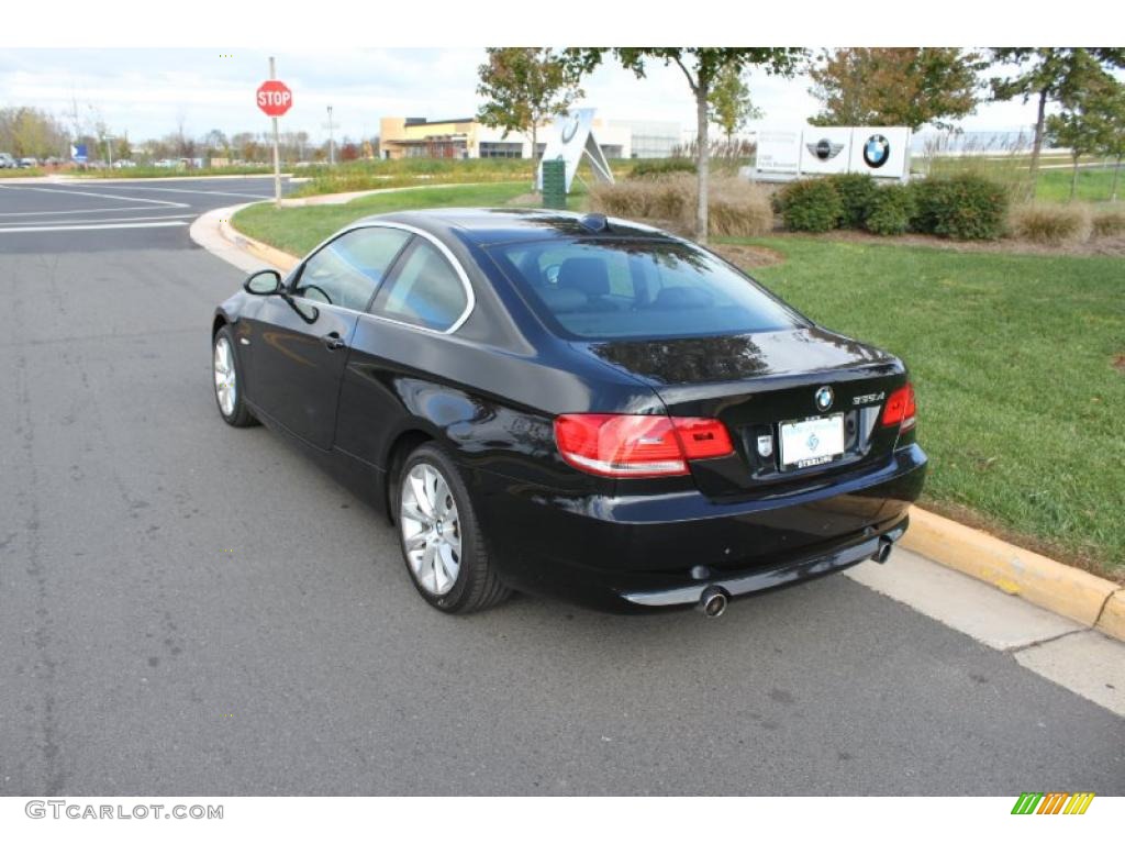 2008 3 Series 335xi Coupe - Jet Black / Black photo #4