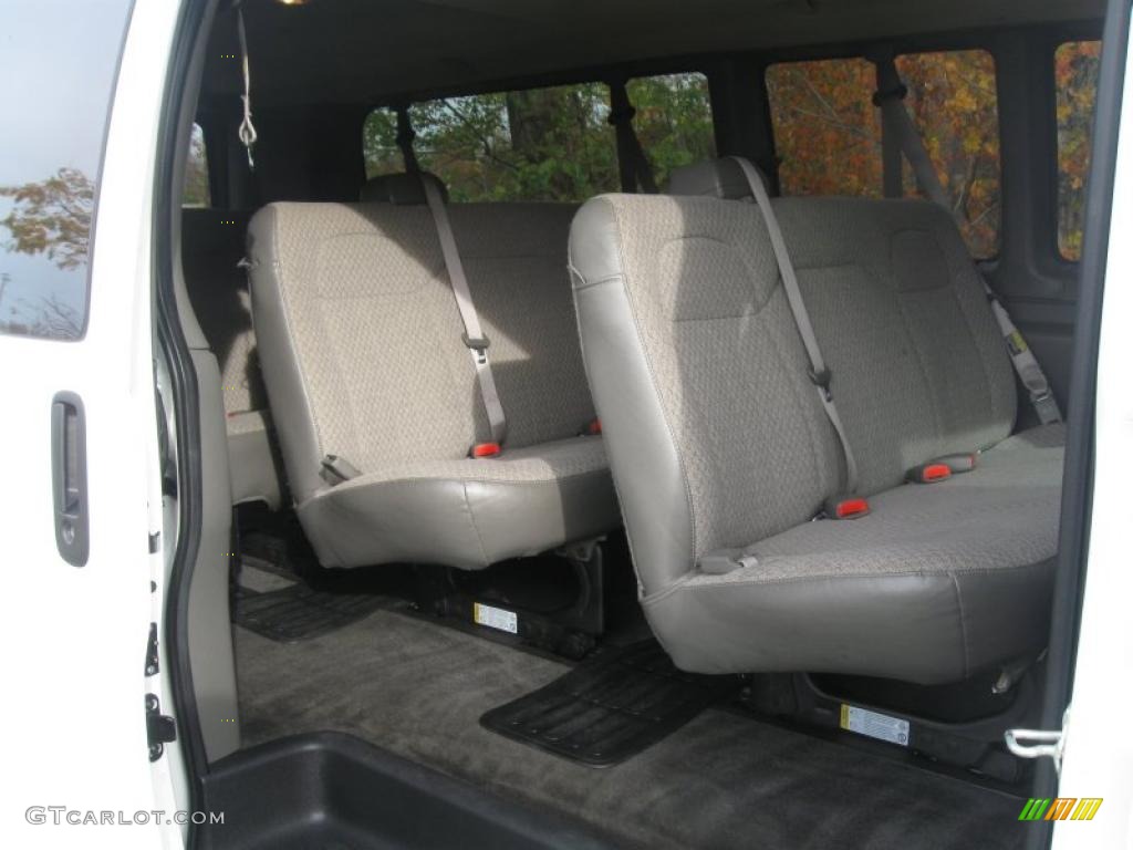 Medium Pewter Interior 2010 Chevrolet Express LT 3500 Extended Passenger Van Photo #39007943