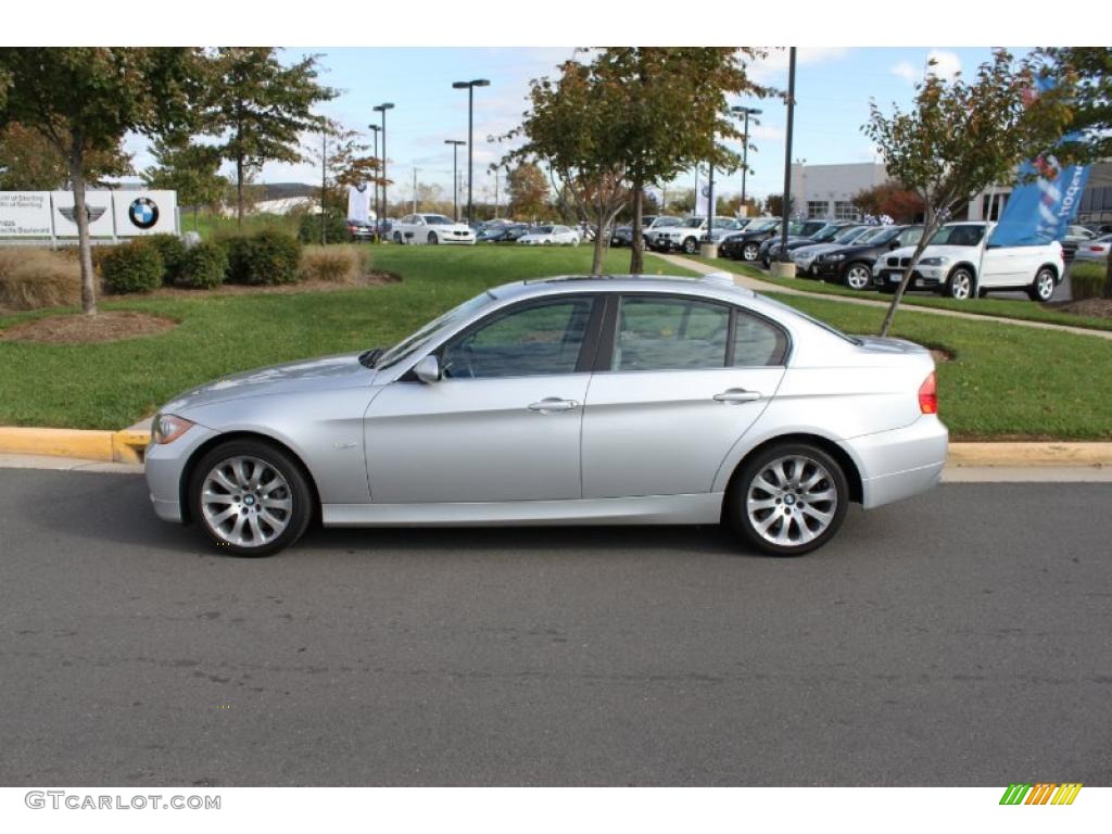 2007 3 Series 335xi Sedan - Titanium Silver Metallic / Grey photo #3