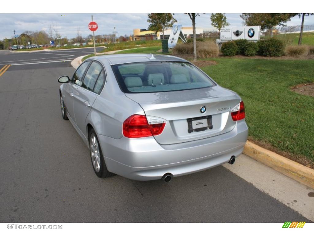 2007 3 Series 335xi Sedan - Titanium Silver Metallic / Grey photo #4