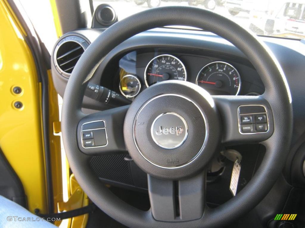2011 Jeep Wrangler Sport 4x4 Black Steering Wheel Photo #39011011