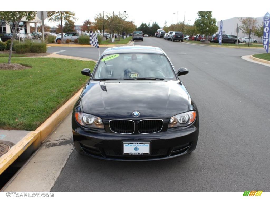 2009 1 Series 128i Coupe - Jet Black / Black photo #1