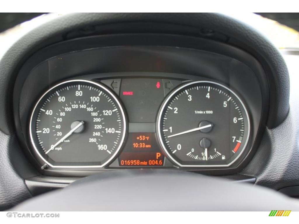 2009 BMW 1 Series 128i Coupe Gauges Photo #39012455