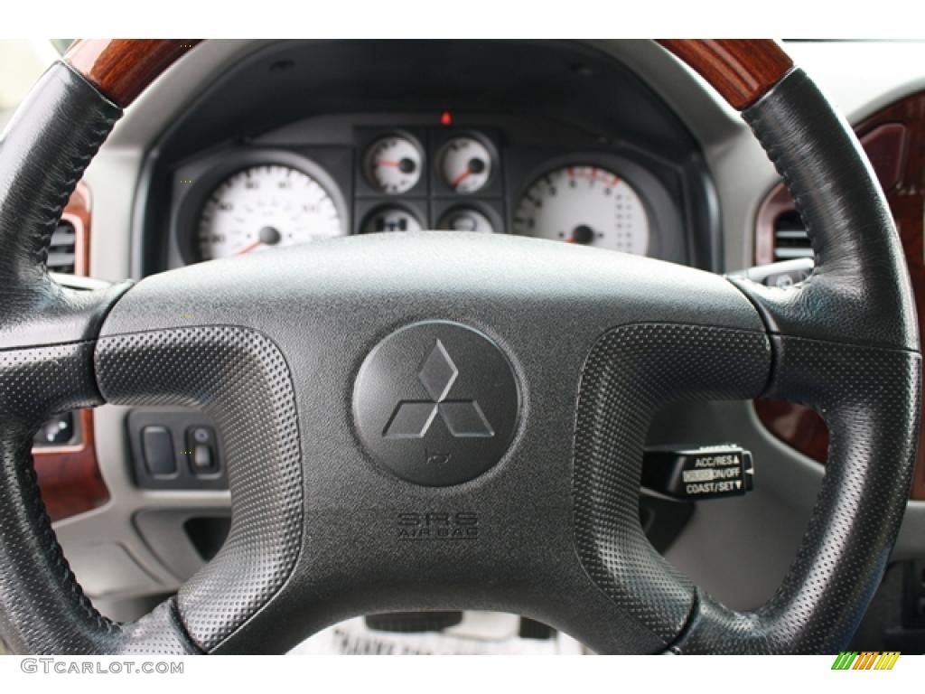 2005 Mitsubishi Montero Limited 4x4 Tan Steering Wheel Photo #39013275
