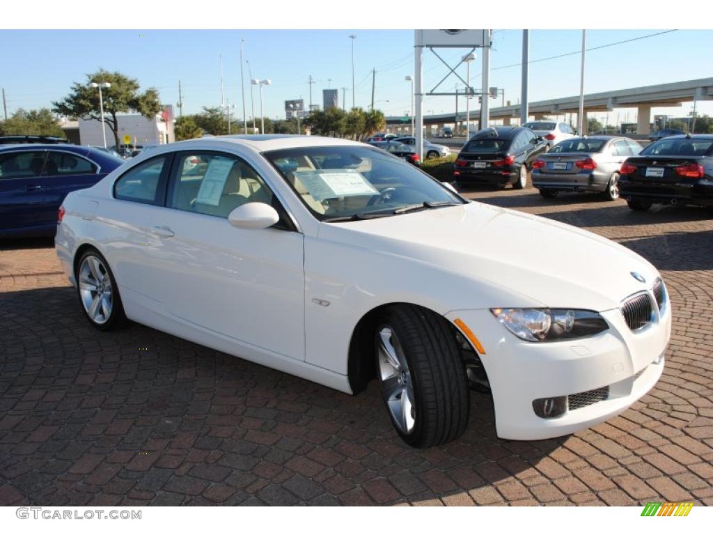 2008 3 Series 335i Coupe - Alpine White / Cream Beige photo #7