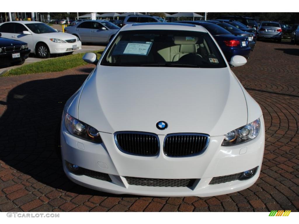 2008 3 Series 335i Coupe - Alpine White / Cream Beige photo #8