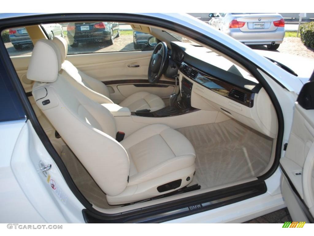 Cream Beige Interior 2008 BMW 3 Series 335i Coupe Photo #39014515