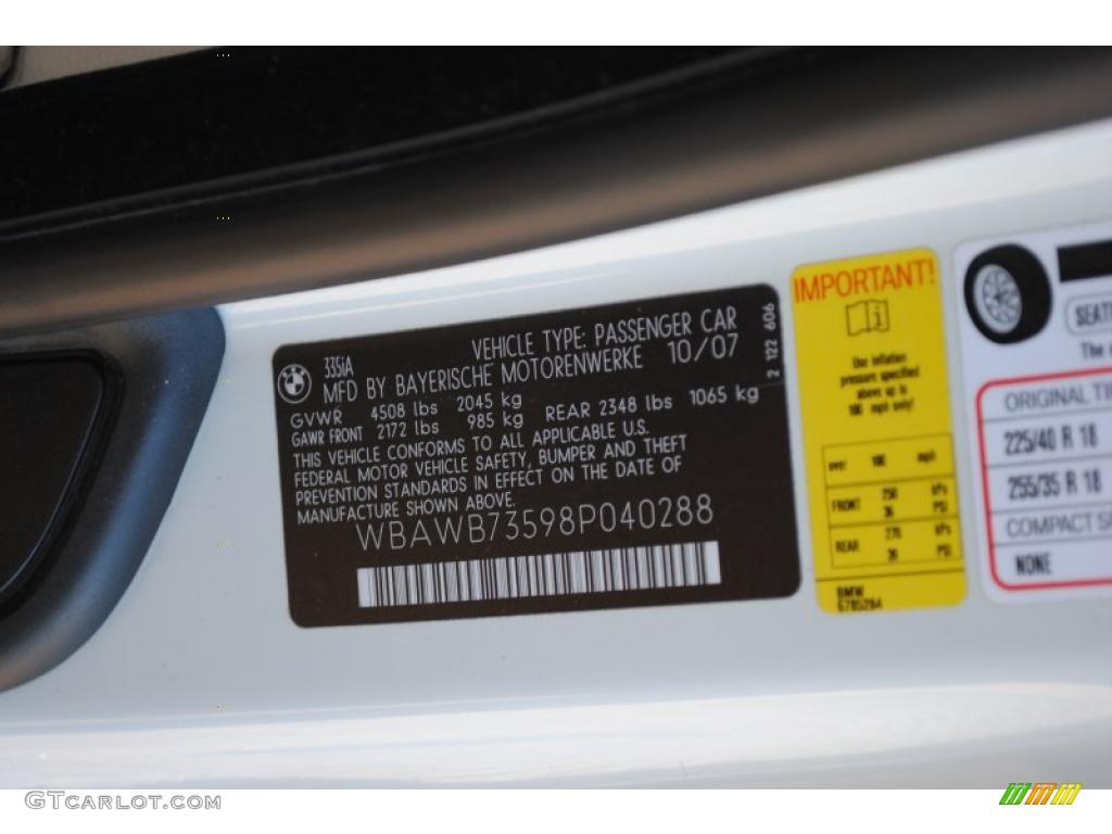 2008 3 Series 335i Coupe - Alpine White / Cream Beige photo #14