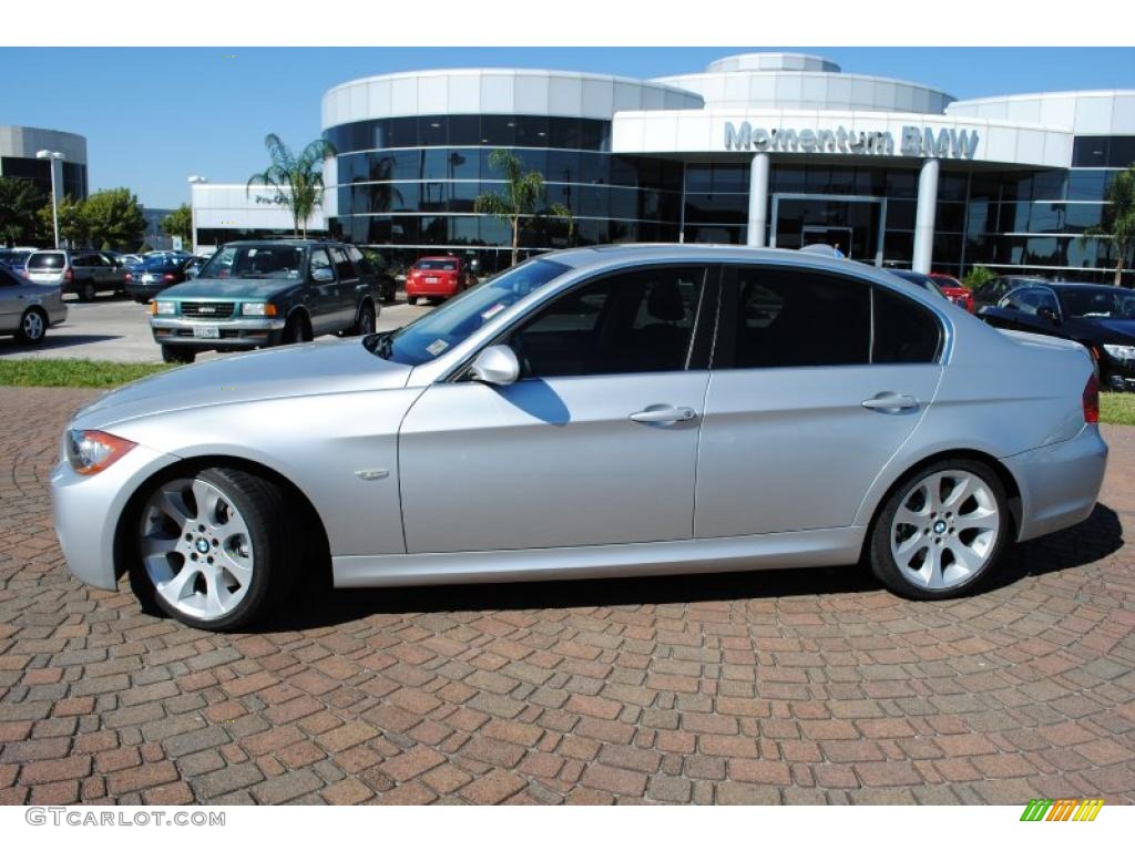 2008 3 Series 335i Sedan - Titanium Silver Metallic / Black photo #2