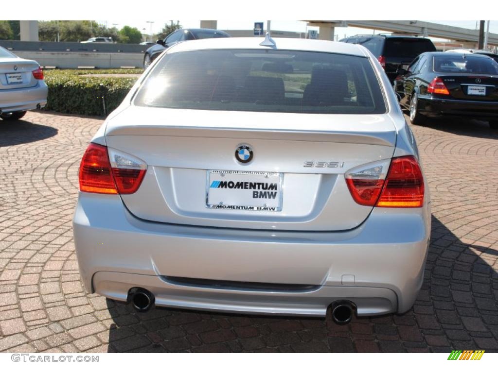 2008 3 Series 335i Sedan - Titanium Silver Metallic / Black photo #4