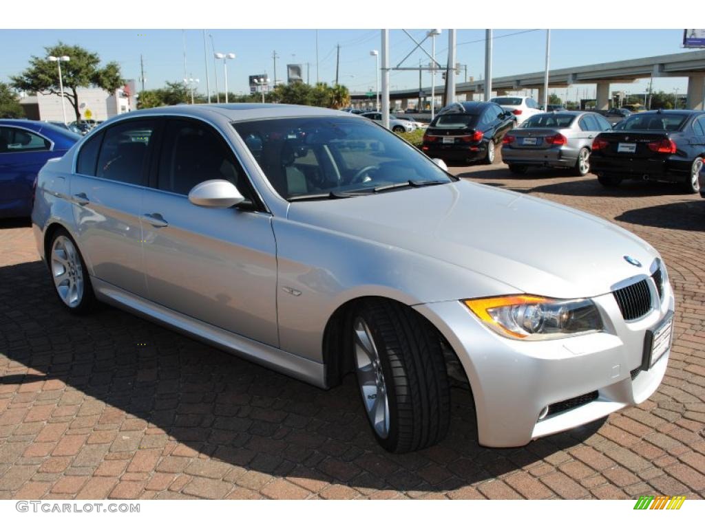 2008 3 Series 335i Sedan - Titanium Silver Metallic / Black photo #7