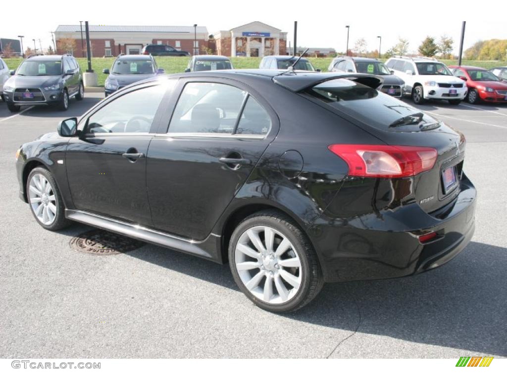 Tarmac Black Pearl 2011 Mitsubishi Lancer Sportback GTS Exterior Photo #39016395