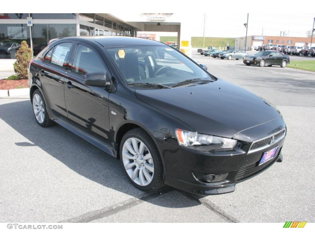 Tarmac Black Pearl 2011 Mitsubishi Lancer Sportback GTS Exterior Photo #39016451