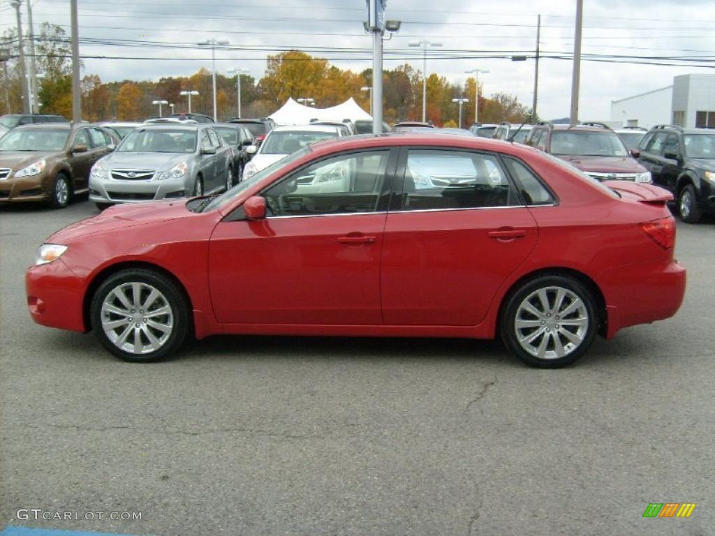 Lightning Red 2009 Subaru Impreza 2.5 GT Sedan Exterior Photo #39018279