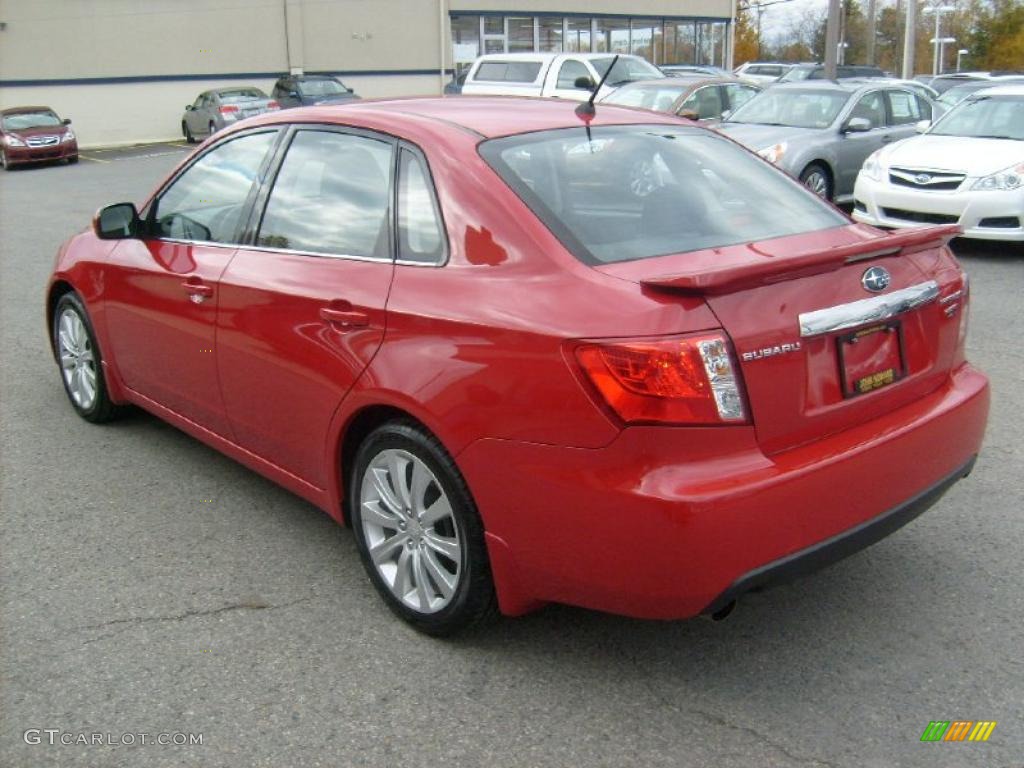 2009 Impreza 2.5 GT Sedan - Lightning Red / Carbon Black photo #5