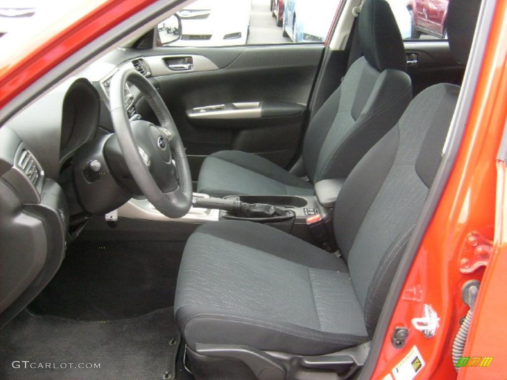 Carbon Black Interior 2009 Subaru Impreza 2.5 GT Sedan Photo #39018359