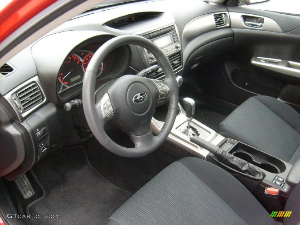 Carbon Black Interior 2009 Subaru Impreza 2.5 GT Sedan Photo #39018383