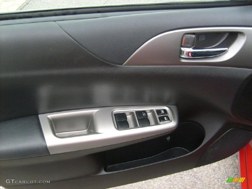 2009 Subaru Impreza 2.5 GT Sedan Carbon Black Door Panel Photo #39018395