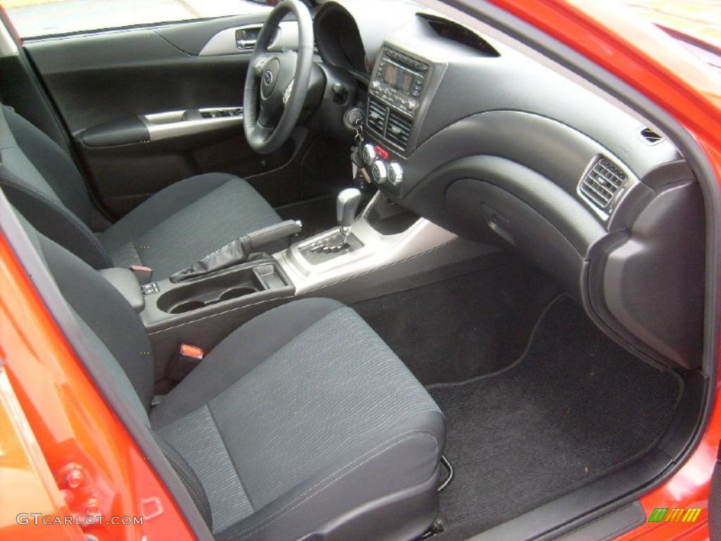 Carbon Black Interior 2009 Subaru Impreza 2.5 GT Sedan Photo #39018463