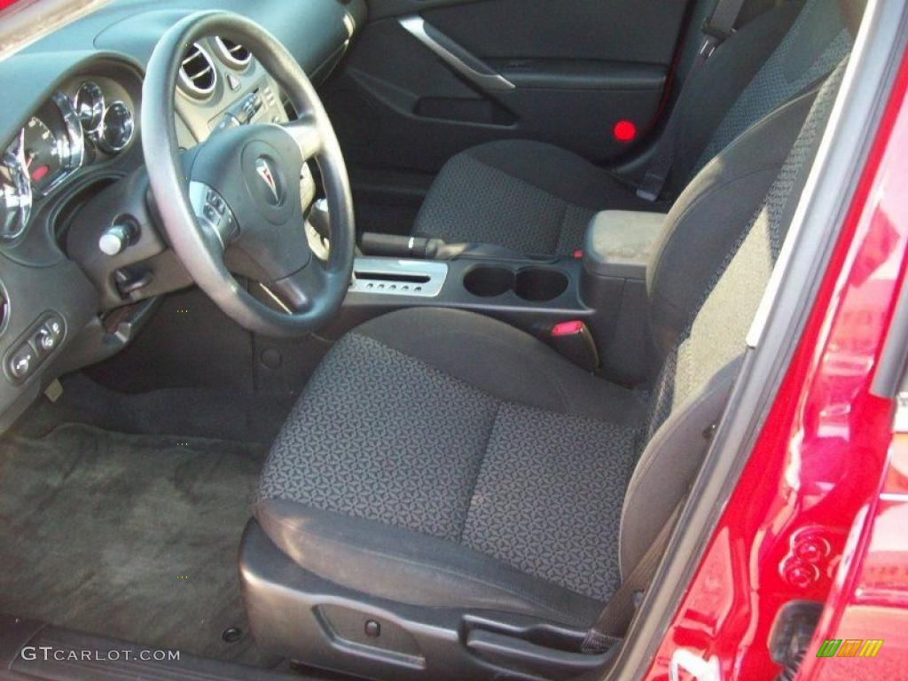 Ebony Interior 2007 Pontiac G6 V6 Sedan Photo #39019099
