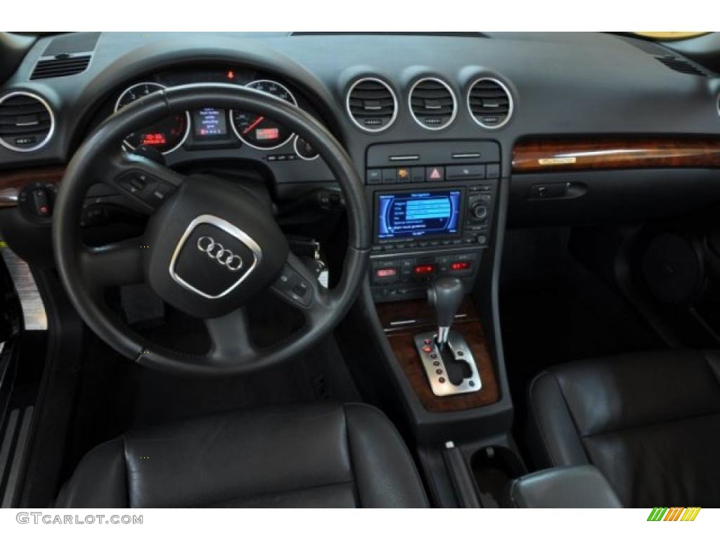 2009 Audi A4 3.2 quattro Cabriolet Black Dashboard Photo #39019839
