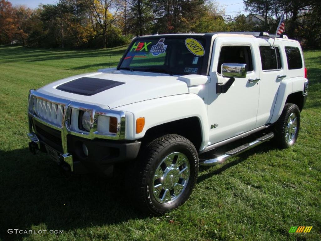 Birch White 2007 Hummer H3 Standard H3 Model Exterior Photo #39019847
