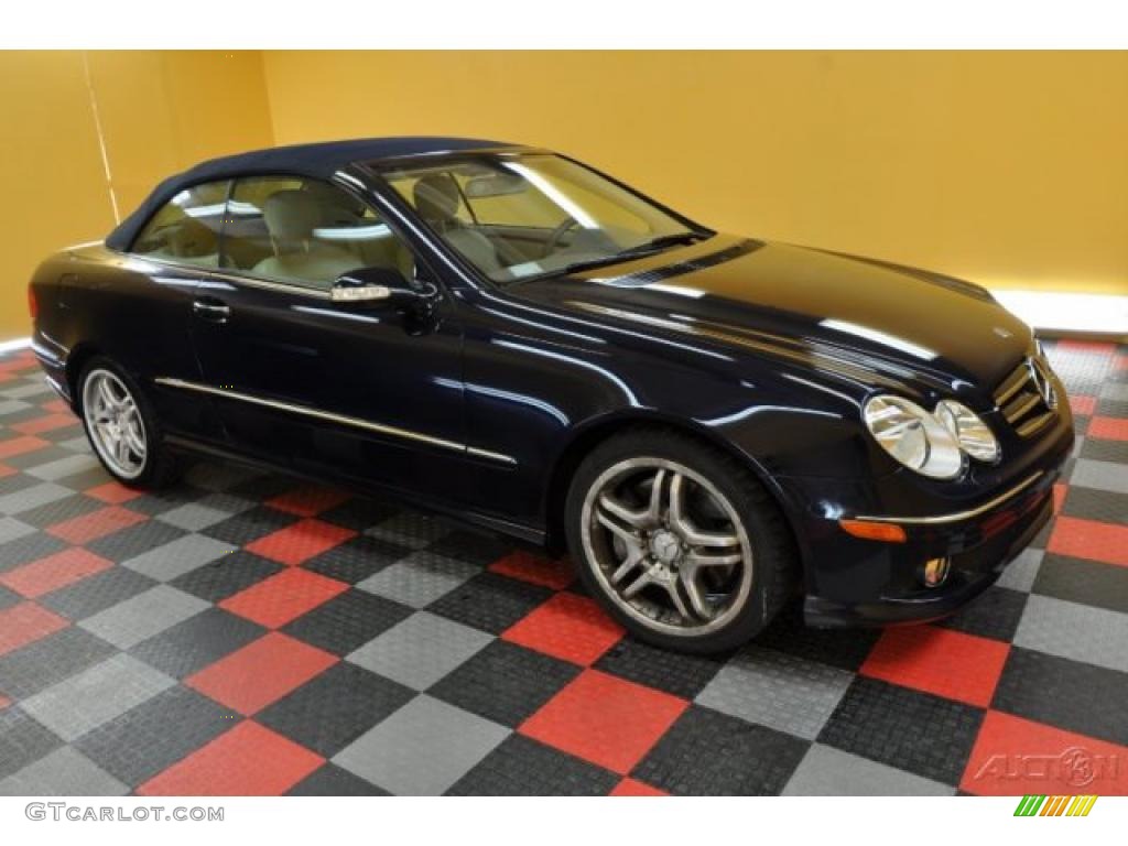 2008 CLK 550 Cabriolet - Capri Blue Metallic / Stone photo #1