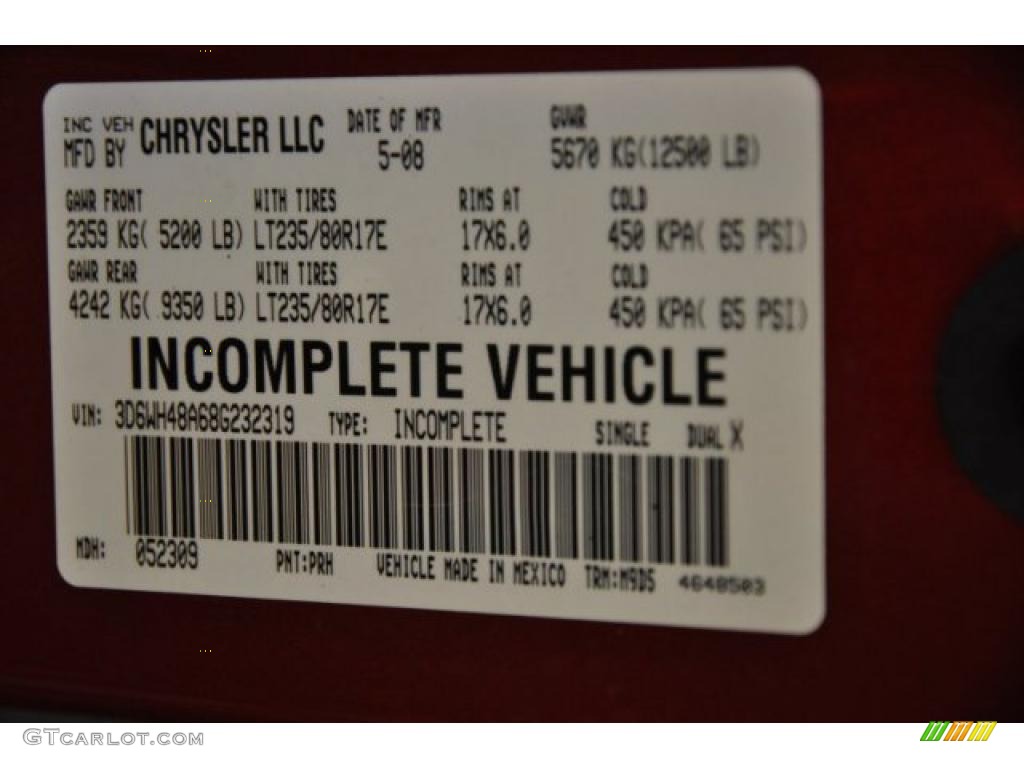 2008 Ram 3500 SLT Quad Cab 4x4 Chassis - Inferno Red Crystal Pearl / Medium Slate Gray photo #7