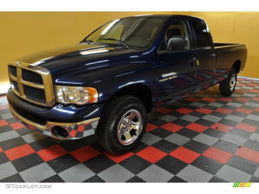 2004 Ram 1500 SLT Quad Cab 4x4 - Patriot Blue Pearl / Dark Slate Gray photo #2