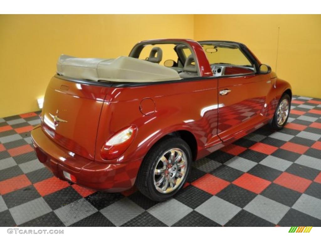 2006 PT Cruiser Touring Convertible - Inferno Red Crystal Pearl / Pastel Pebble Beige photo #4