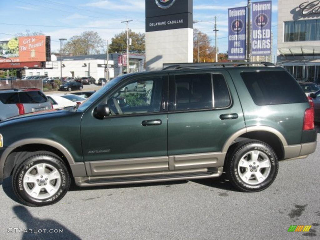 2004 Explorer Eddie Bauer 4x4 - Aspen Green Metallic / Medium Parchment photo #10